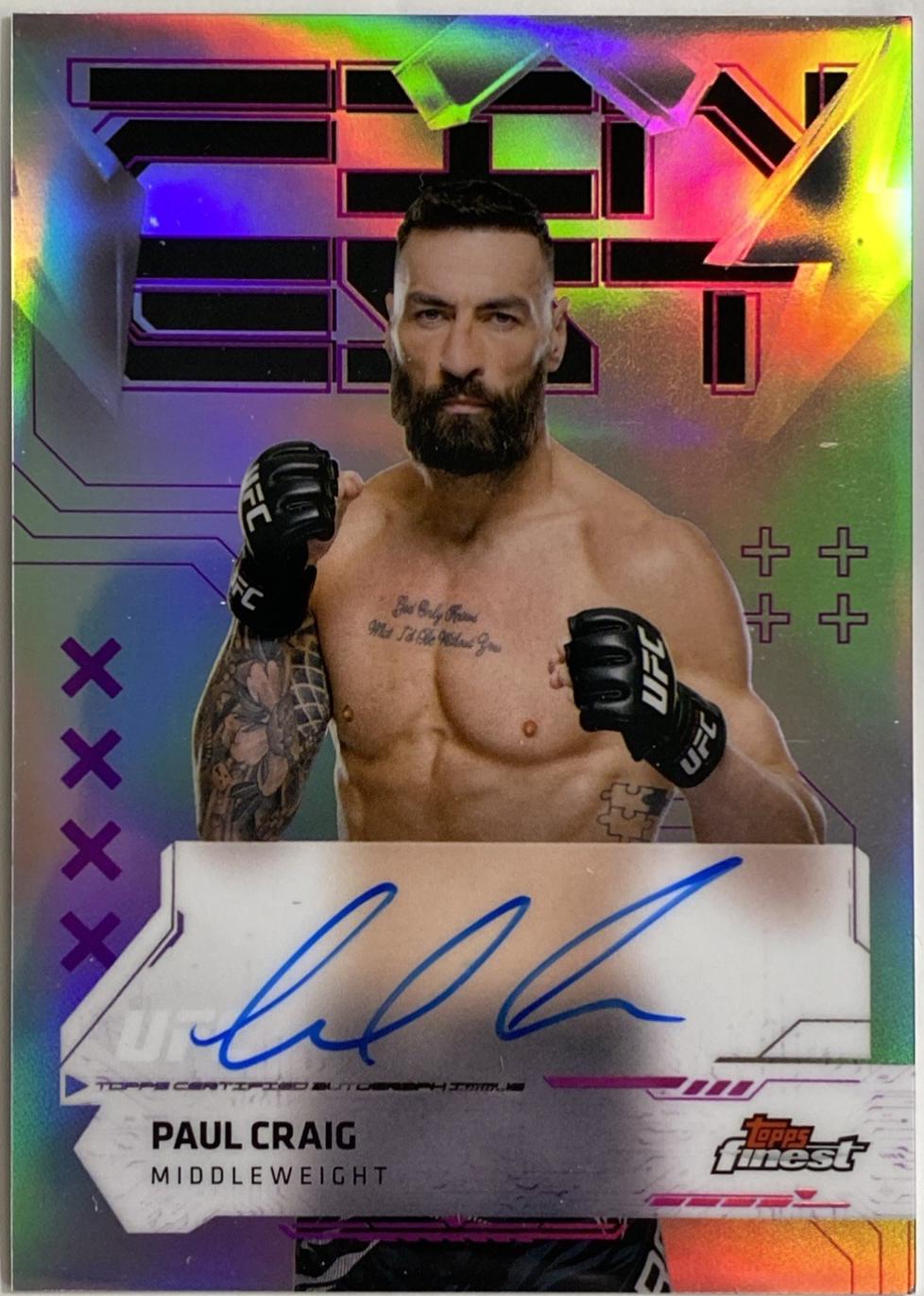 Paul Craig 2025 Topps Finest UFC Finest Autographs #FA-PC Refractor