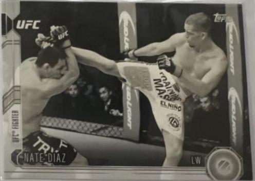 Nate Diaz 2015 Topps UFC Chronicles Base #50 Black and White