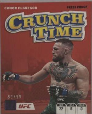 Conor McGregor 2022 Panini Donruss UFC Crunch Time #11 Press Proof Purple