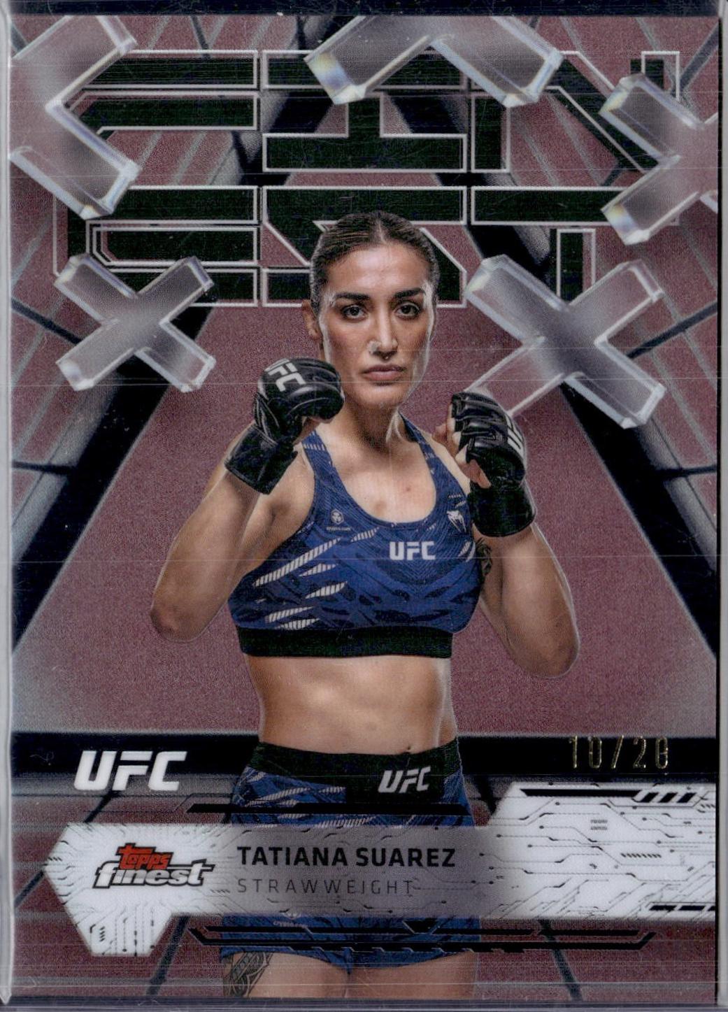 Tatiana Suarez 2025 Topps Finest UFC Base Common #16 Red Black Vapor Refractor