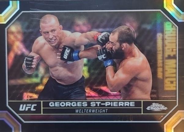 Georges St-Pierre 2024 Topps Chrome UFC Base #68 Black Refractor