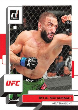 Belal Muhammad 2023 Panini Donruss UFC Base #28 Press Proof Silver