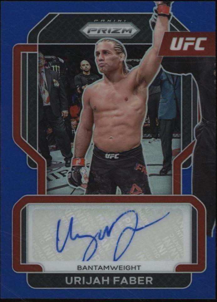 Urijah Faber 2022 Panini Prizm UFC Signatures #32 Blue
