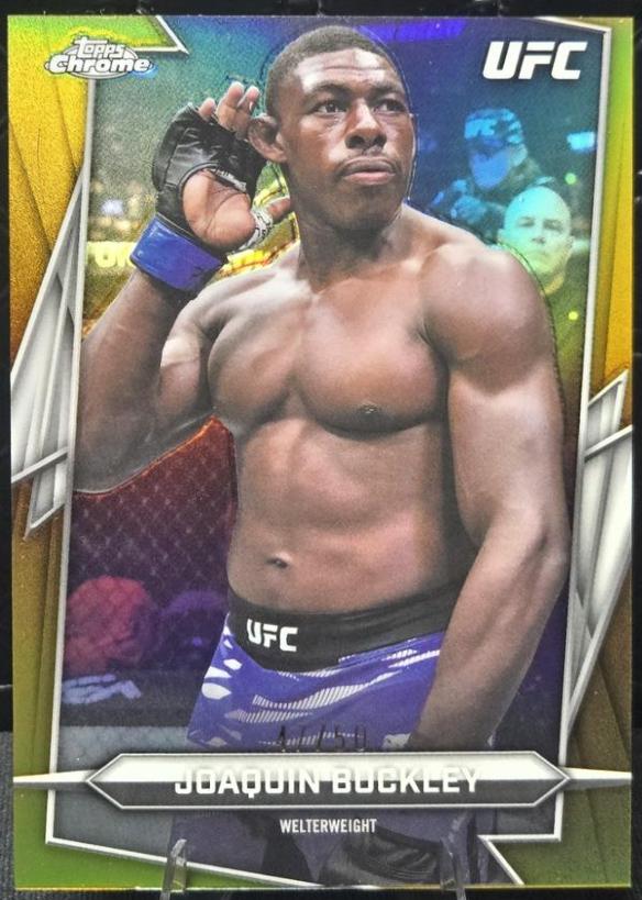 Joaquin Buckley 2026 Topps Chrome UFC Base #56 Gold Refractor
