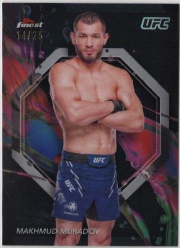 Makhmud Muradov 2024 Topps Finest UFC Base Common #24 Black Refractor