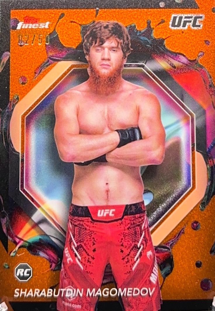 Shara Magomedov 2024 Topps Finest UFC Base Rare #218 Tangerine Glitter Refractor