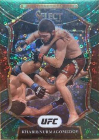 Khabib Nurmagomedov 2021 Panini Select UFC Concourse #47 Green Disco