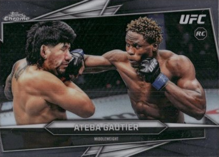 Ateba Gautier 2026 Topps Chrome UFC Base #7 Gold Ray Wave Refractor