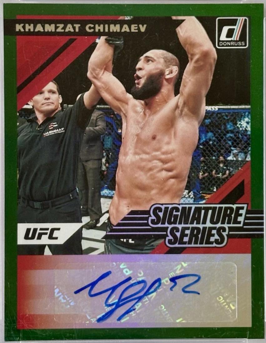 Khamzat Chimaev 2022 Panini Donruss UFC Signature Series #15 Green