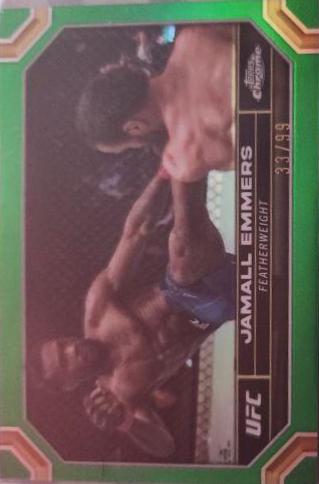 Jamall Emmers 2024 Topps Chrome UFC Base #90 Green Refractor