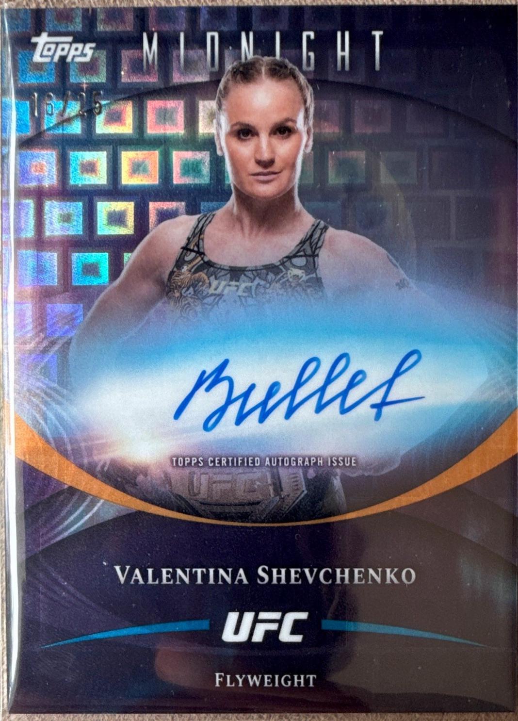 Valentina Shevchenko 2026 Topps Midnight UFC Base Autographs #BAV-VS Daybreak
