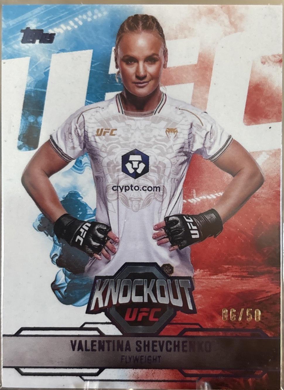 Valentina Shevchenko 2025 Topps Knockout UFC Base #51 Blue