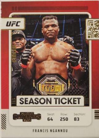Francis Ngannou 2022 Panini Chronicles UFC Base Contenders Season Ticket #104 Gold