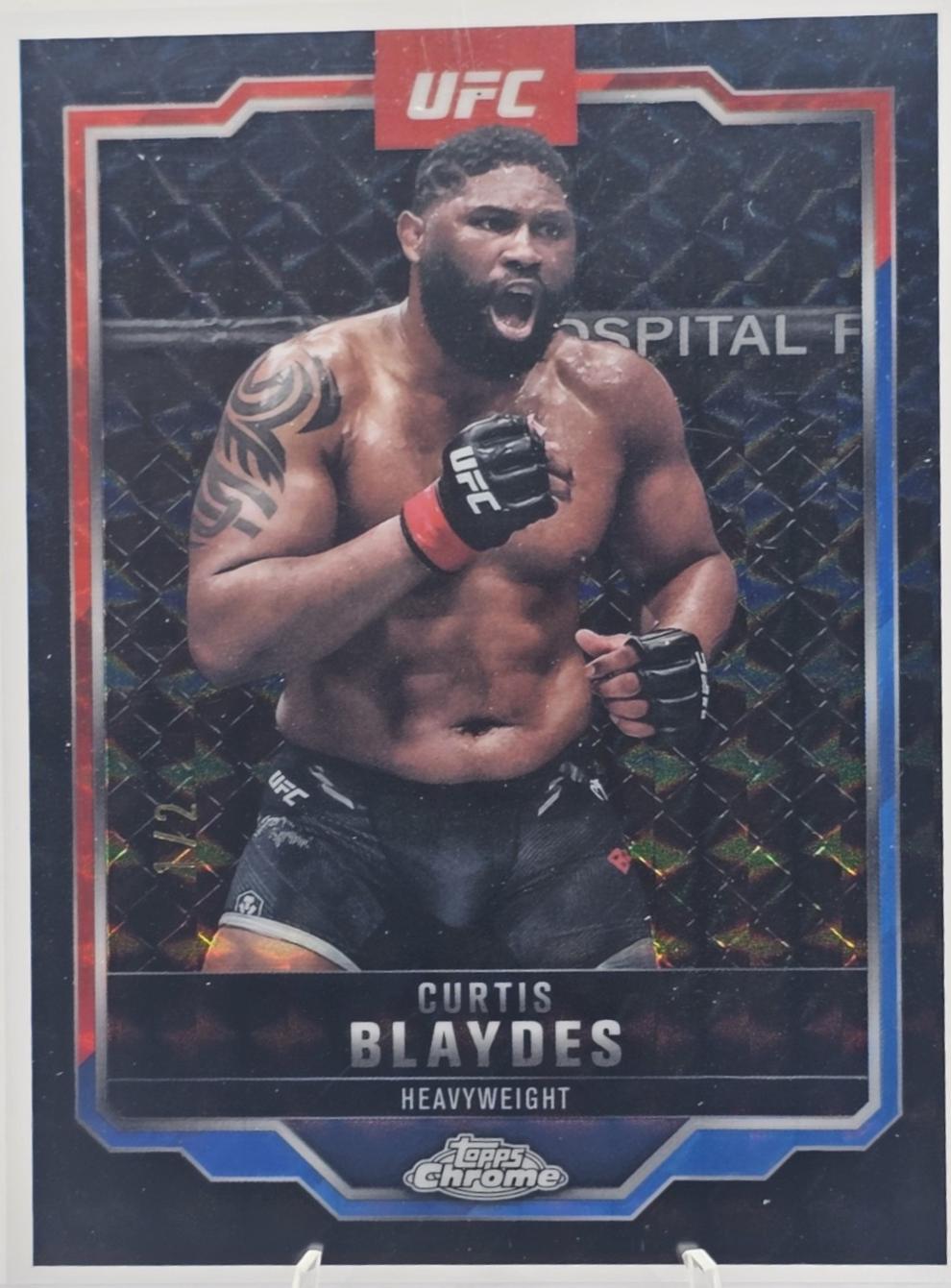 Curtis Blaydes 2025 Topps Chrome UFC Base #31 Black Geometric Refractor