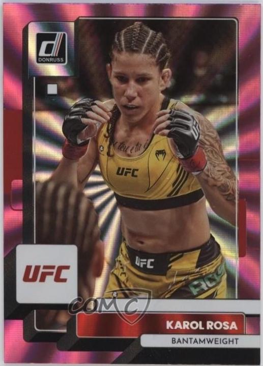 Karol Rosa 2023 Panini Donruss UFC Base #124 Pink Laser