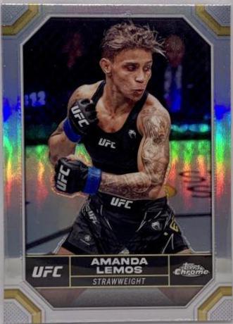 Amanda Lemos 2024 Topps Chrome UFC Base #14 Refractor