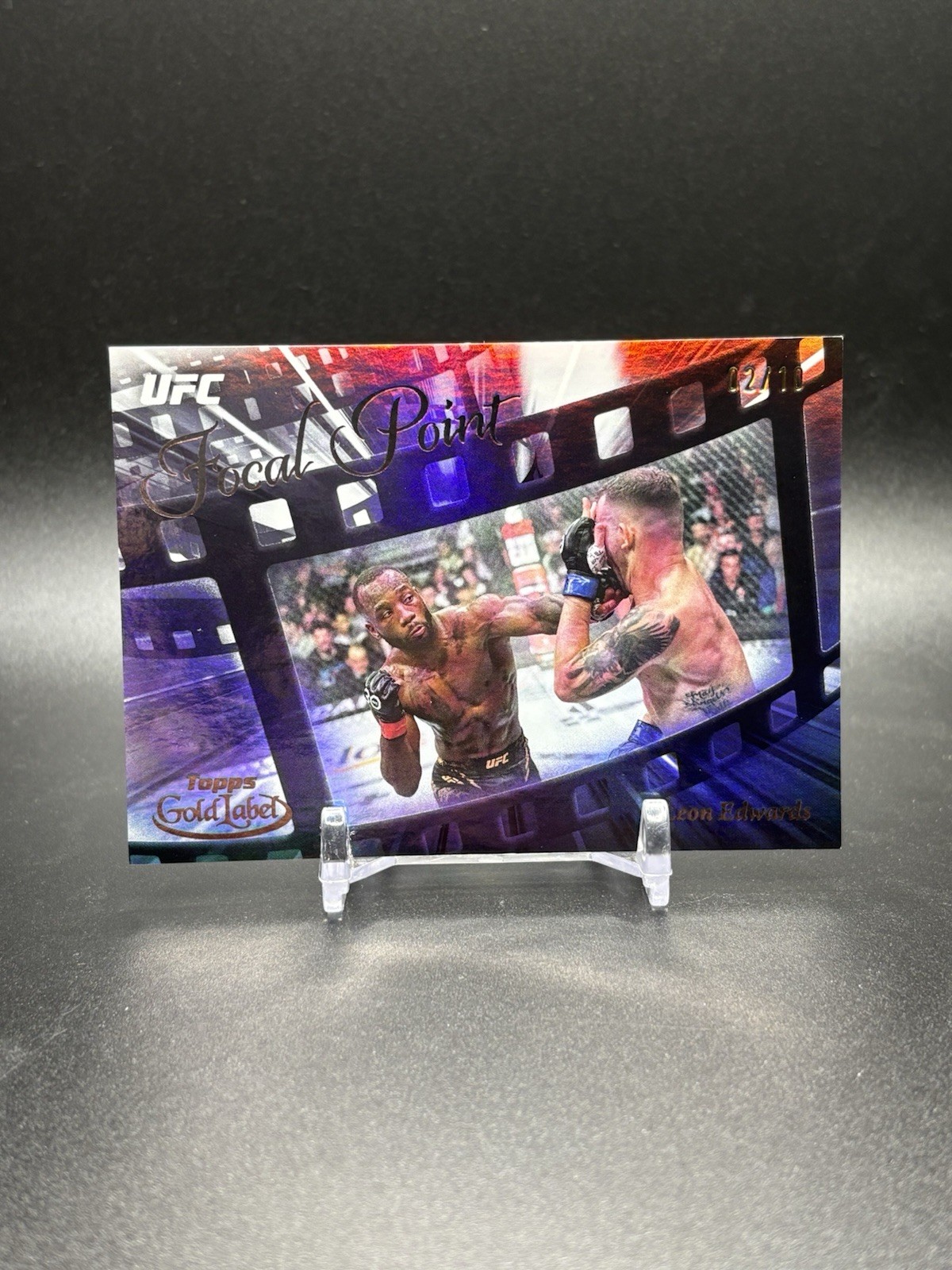 Leon Edwards 2024 Topps Gold Label UFC Focal Point #FP-6 Black