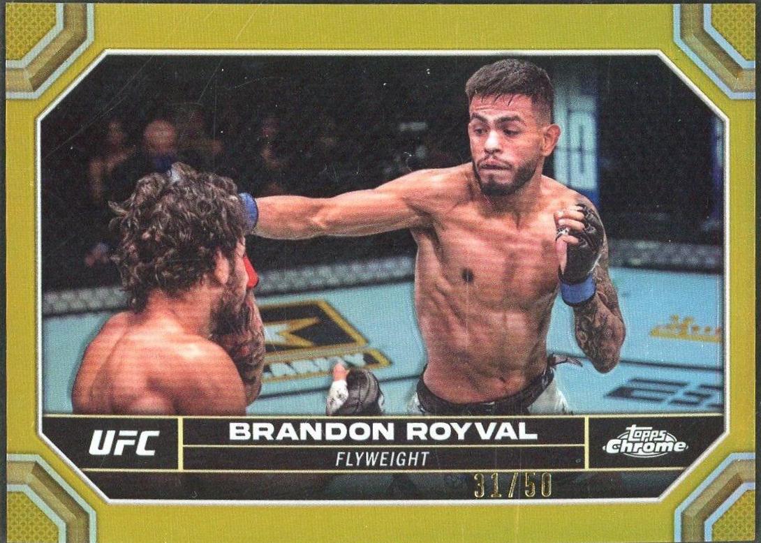 Brandon Royval 2024 Topps Chrome UFC Base #31 Gold Refractor