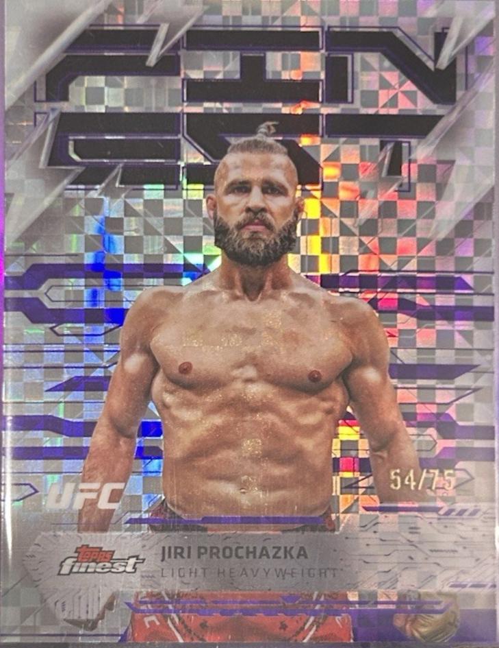Jiri Prochazka 2025 Topps Finest UFC Base Rare #244 Purple Checkerboard Refractor