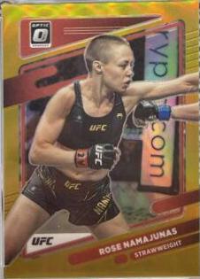 Rose Namajunas 2022 Panini Donruss Optic UFC Base #90 Gold