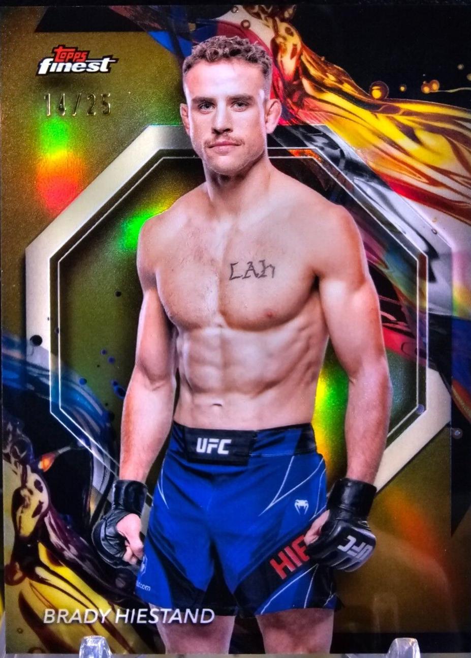 Brady Hiestand 2024 Topps Finest UFC Base Uncommon #162 Gold Refractor