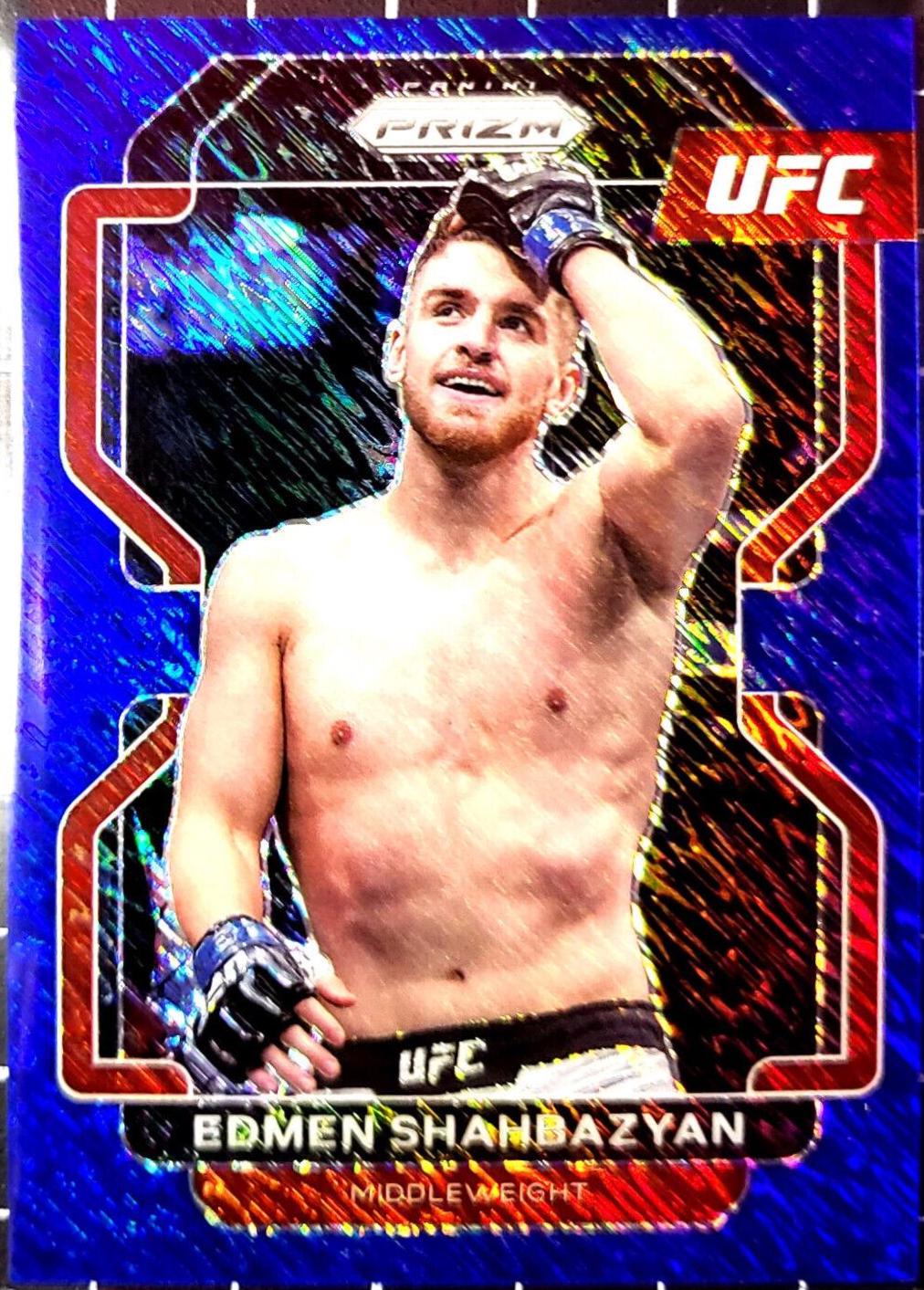 Edmen Shahbazyan 2022 Panini Prizm UFC Base #133 Blue Shimmer