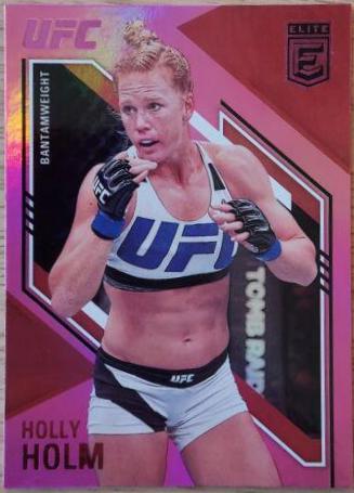 Holly Holm 2021 Panini Chronicles UFC Base Elite #141 Pink