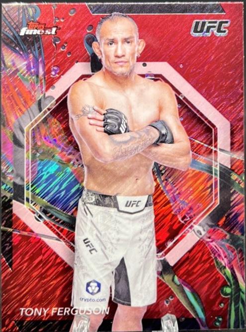 Tony Ferguson 2024 Topps Finest UFC Base Common #96 Red Shimmer Refractor