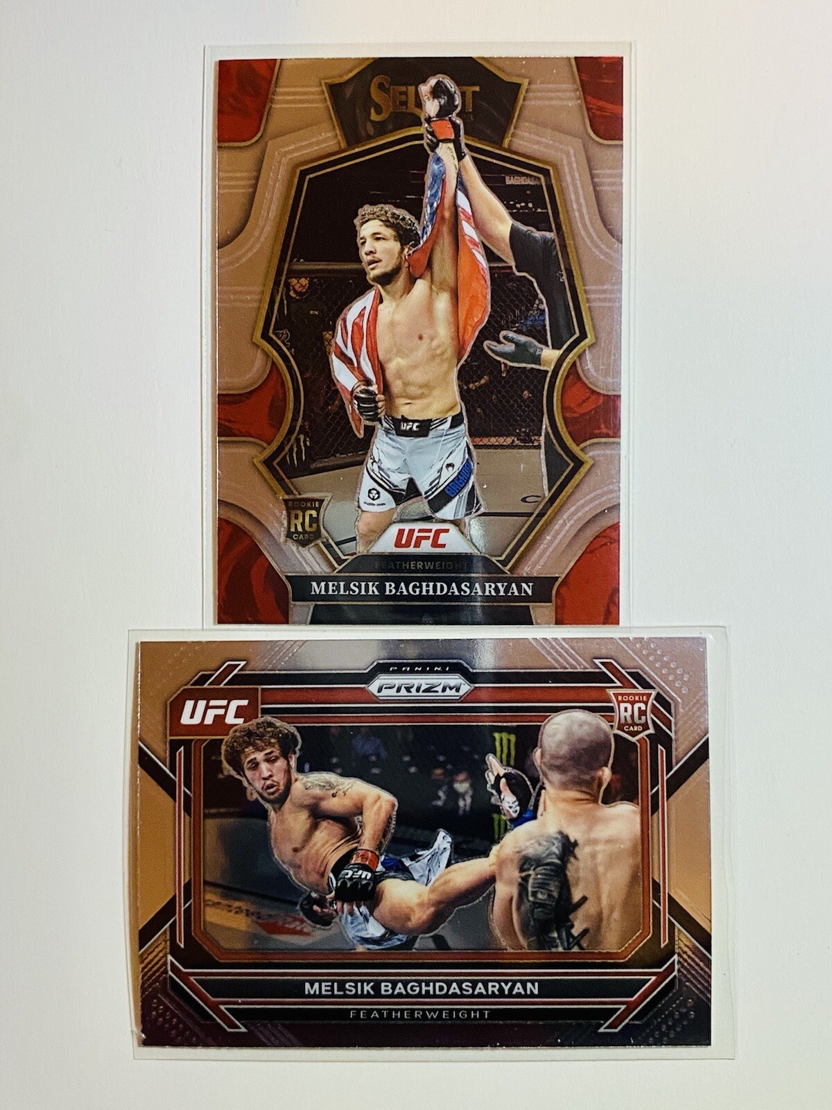 Melsik Baghdasaryan 2023 Panini Select UFC Premier Level #137 Red Blue Prizm