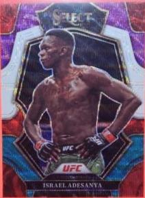 Israel Adesanya 2023 Panini Select UFC Premier Level #192 Zebra