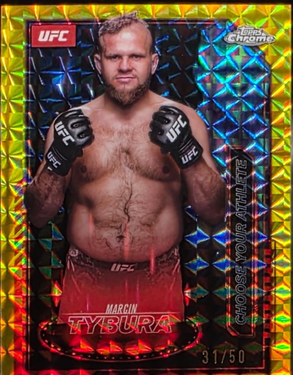 Marcin Tybura 2025 Topps Chrome UFC Mission Control #MCL-18 Geometric Gold Refractor
