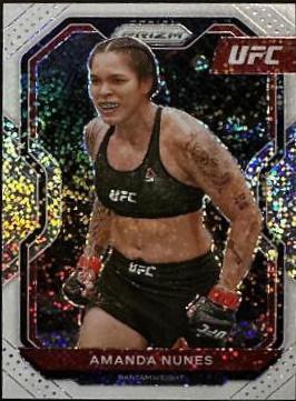 Amanda Nunes 2021 Panini Prizm UFC Base #66 White Sparkle