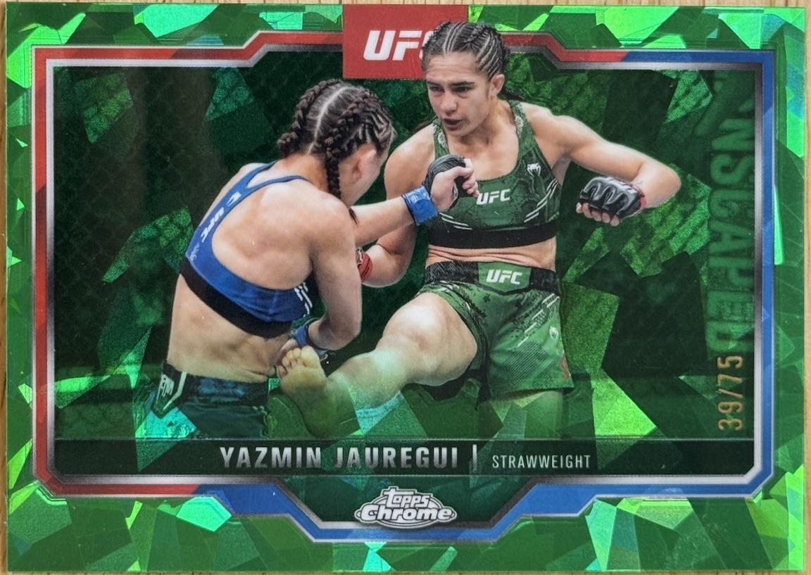 Yazmin Jauregui 2025 Topps Chrome Sapphire UFC Base Sapphire #50 Green Sapphire