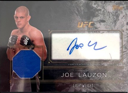 Joe Lauzon 2016 Topps UFC Top of the Class Top of the Class Autograph Relic #TCAR-JL Red