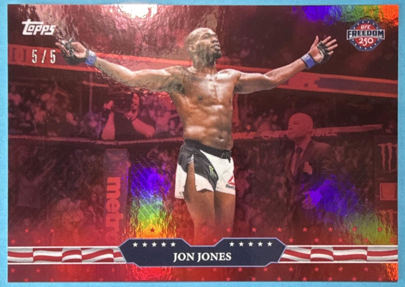 Jon Jones 2026 Topps UFC Freedom 250 Base #29 Red