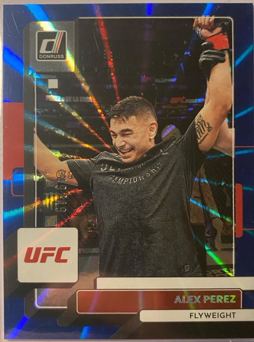 Alex Perez 2023 Panini Donruss UFC Base #46 Blue Laser