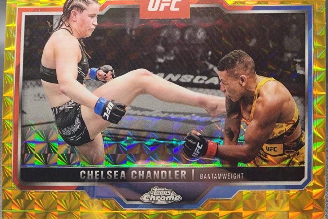 Chelsea Chandler 2025 Topps Chrome UFC Base #79 Gold Geometric Refractor