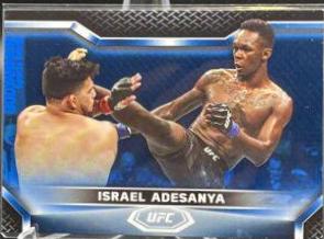 Israel Adesanya 2020 Topps UFC Knockout Base #86 Blue