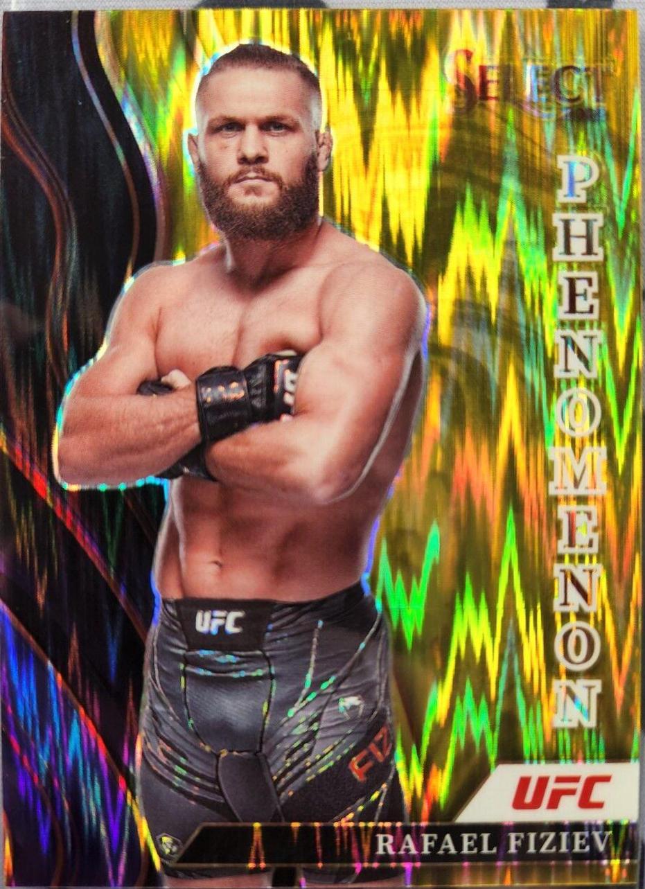 Rafael Fiziev 2022 Panini Select UFC Phenomenon #17 Gold Flash