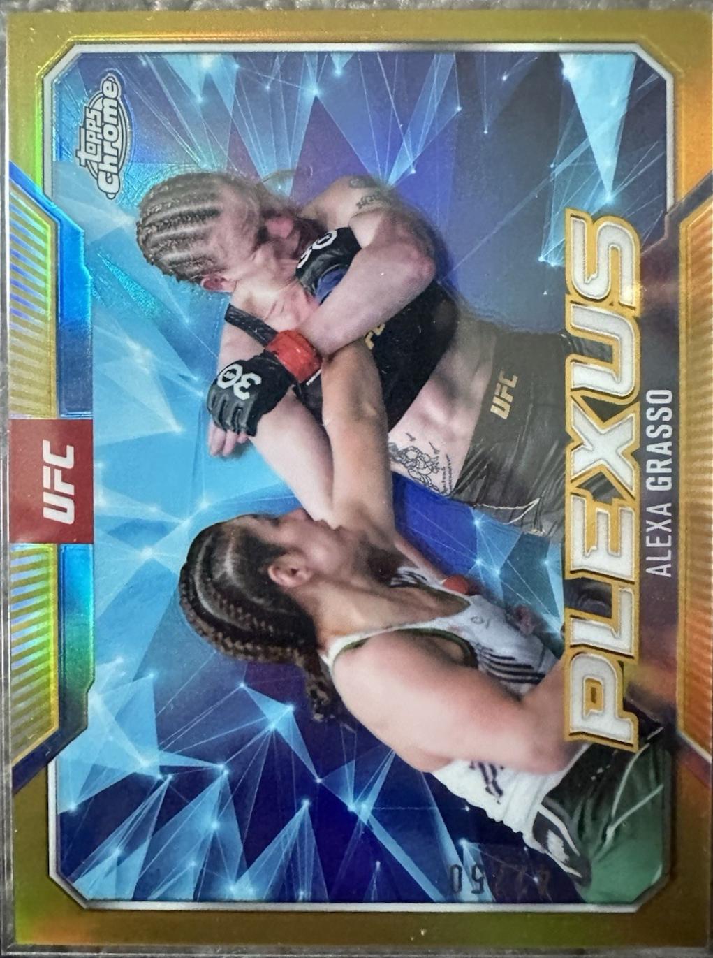 Alexa Grasso 2025 Topps Chrome UFC Plexus #PLX-4 Gold Refractor