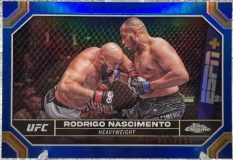 Rodrigo Nascimento 2024 Topps Chrome UFC Base #166 Blue Refractor