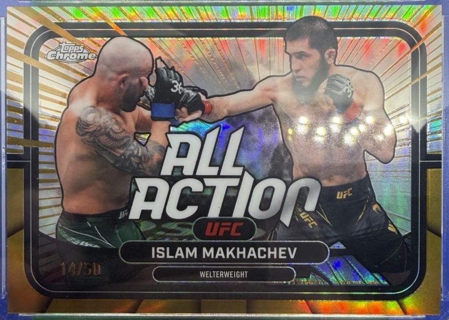 Islam Makhachev 2026 Topps Chrome UFC All-Action #AA-45 Superfractor