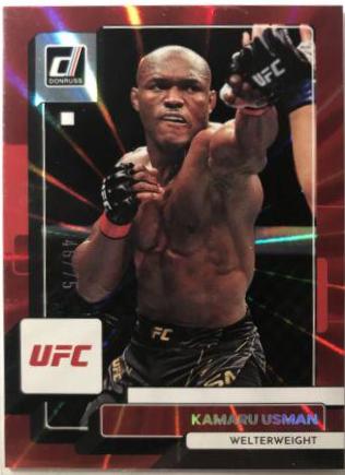 Kamaru Usman 2023 Panini Donruss UFC Base #114 Red Laser