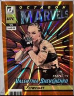 Valentina Shevchenko 2022 Panini Donruss UFC Octagon Marvels #17 Orange