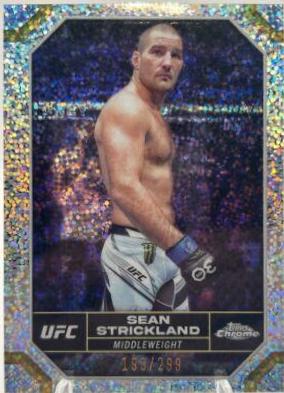 Sean Strickland 2024 Topps Chrome UFC Base #174 Speckle Refractor