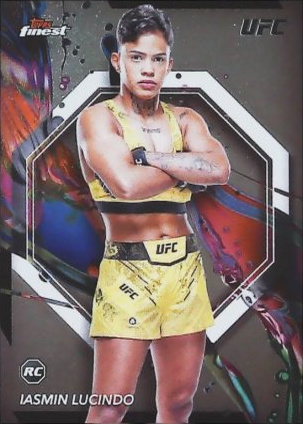 Iasmin Lucindo 2024 Topps Finest UFC Base Common #74 Purple Checkerboard Refractor