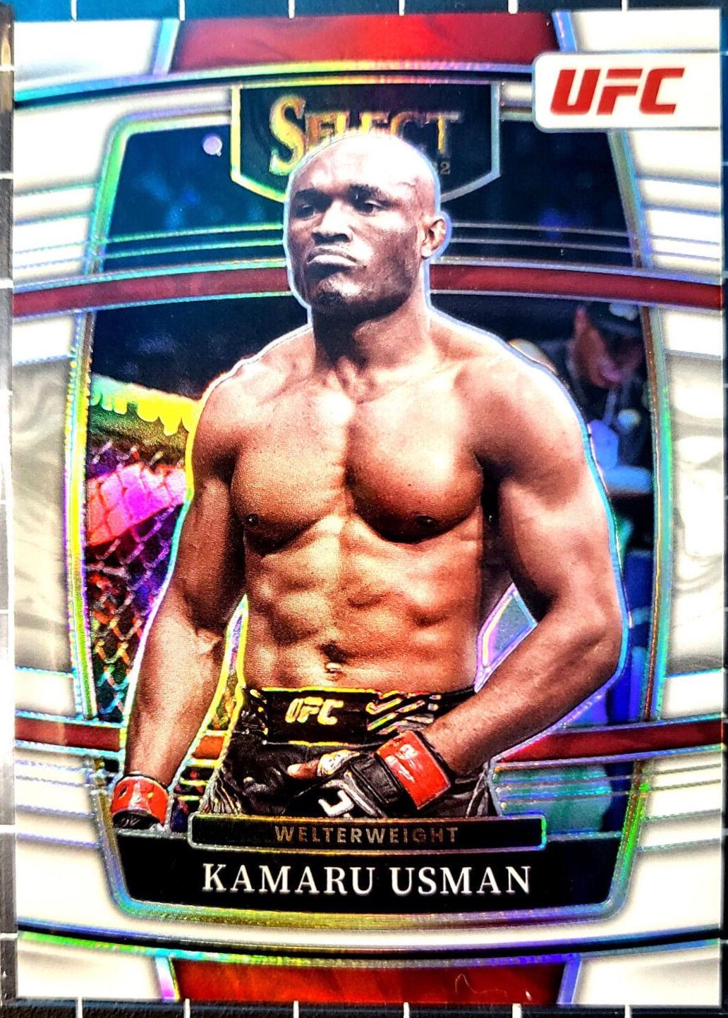 Kamaru Usman 2022 Panini Select UFC Concourse #5 White