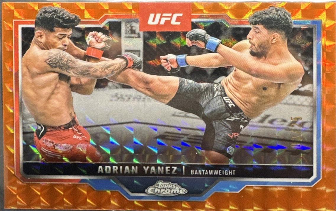 Adrian Yanez 2025 Topps Chrome UFC Base #71 Orange Geometric Refractor