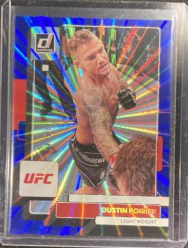 Dustin Poirier 2023 Panini Donruss UFC Base #170 Blue Laser