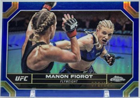 Manon Fiorot 2024 Topps Chrome UFC Base #120 Blue Refractor